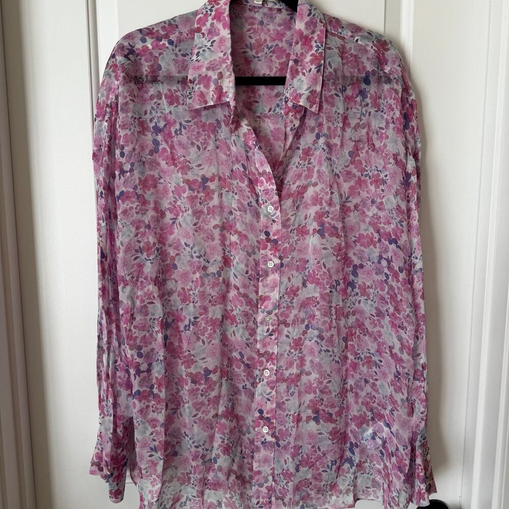 Favorite Daughter pink Floral Blouse women size large